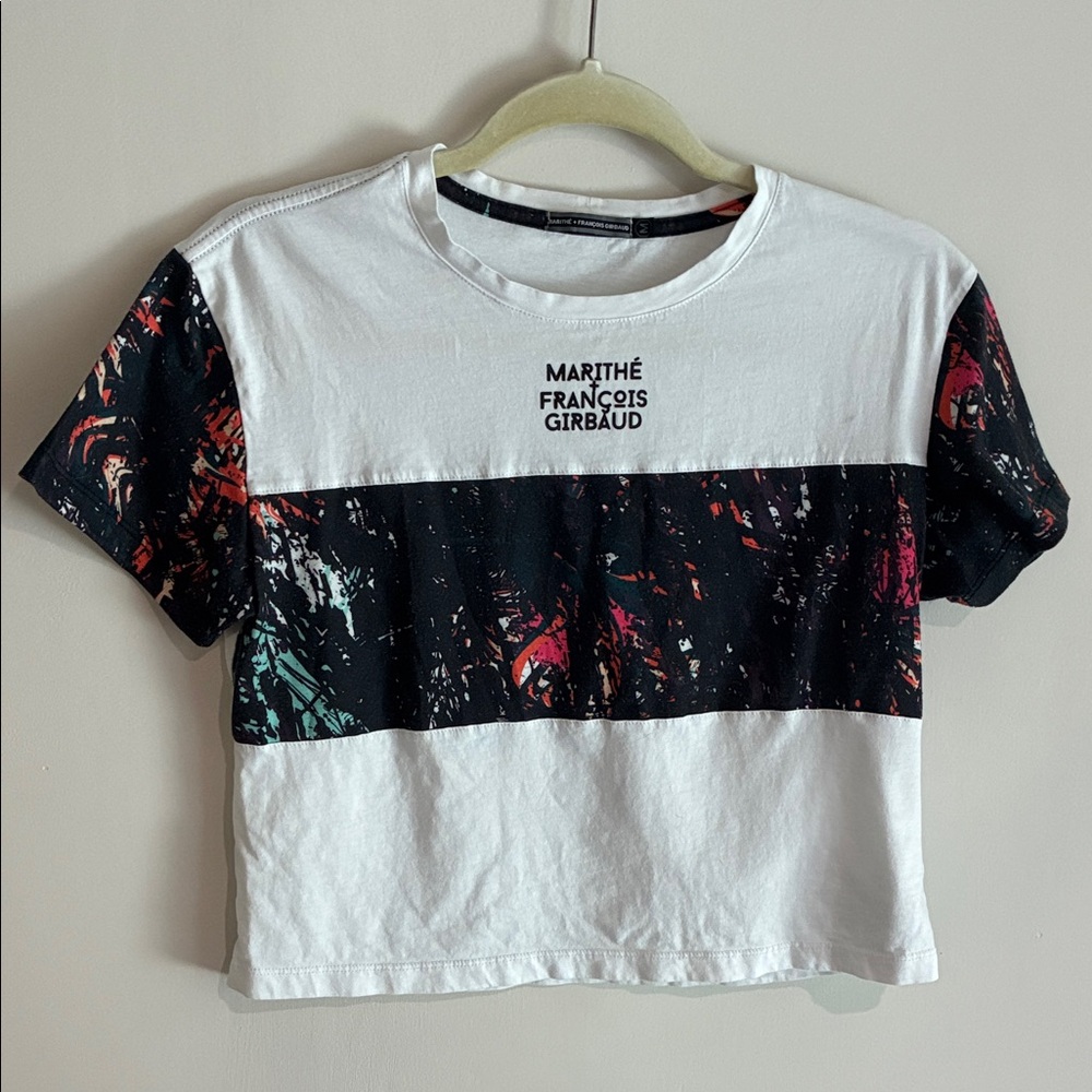 Marithé François Girbaud Graphic Crop Top